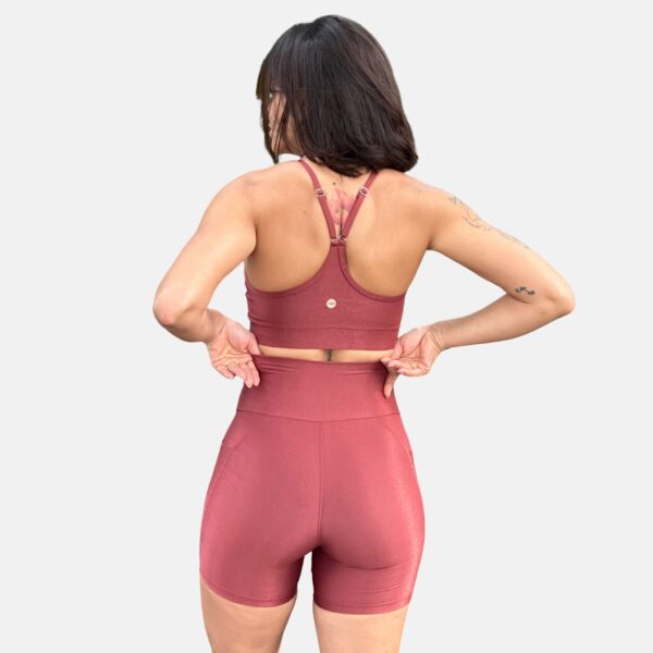 Conjunto Short Gabi Acaju costas