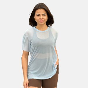 Blusa Tule Ice Blue