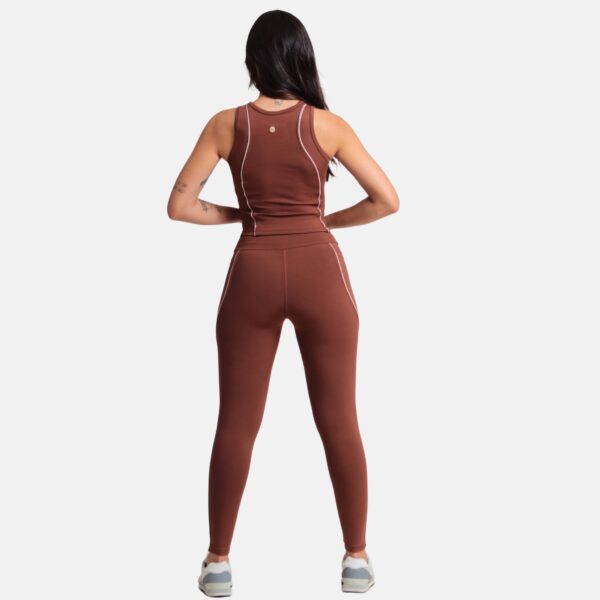 Conjunto Luiza Marrom Café costas