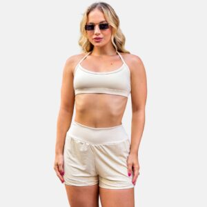 Conjunto Short Nathalia Rafa Champagne