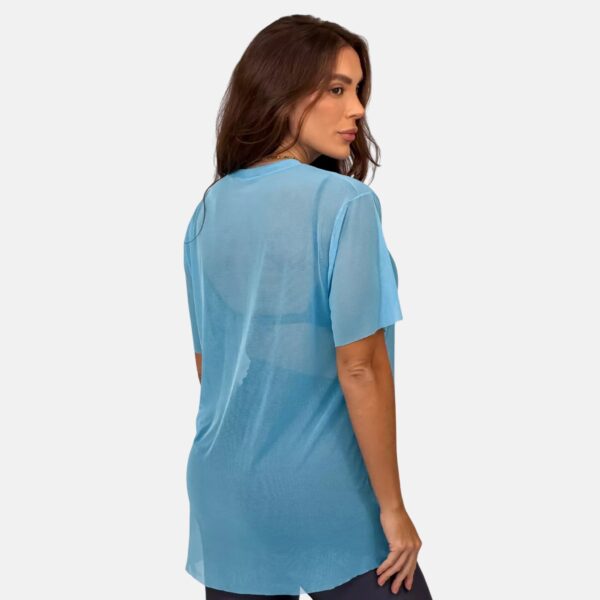 Blusa Tule Cyan Classic costas