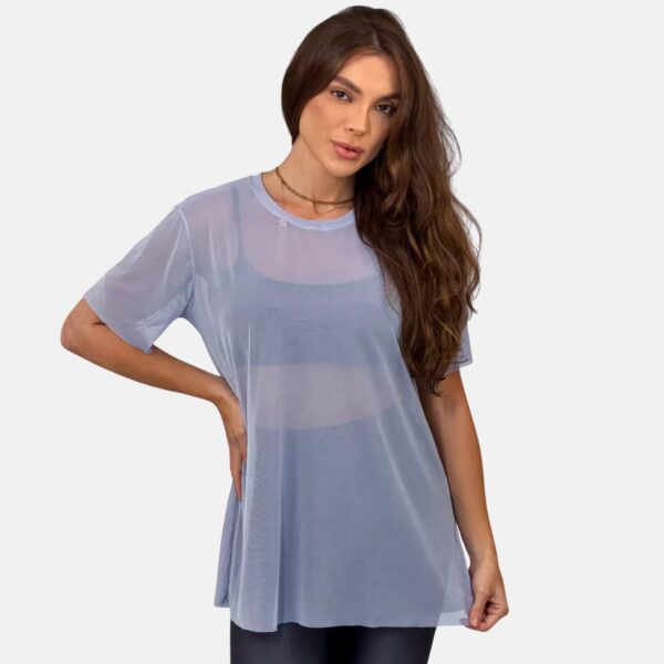 Blusa Tule Lilás Zen