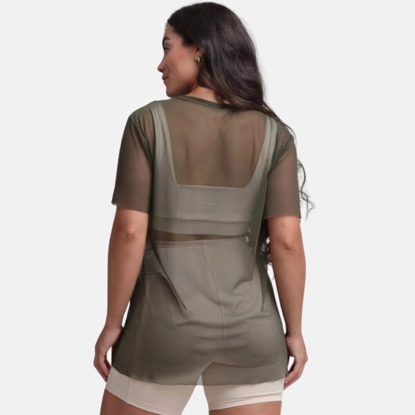 Blusa Tule Verde Militar costas