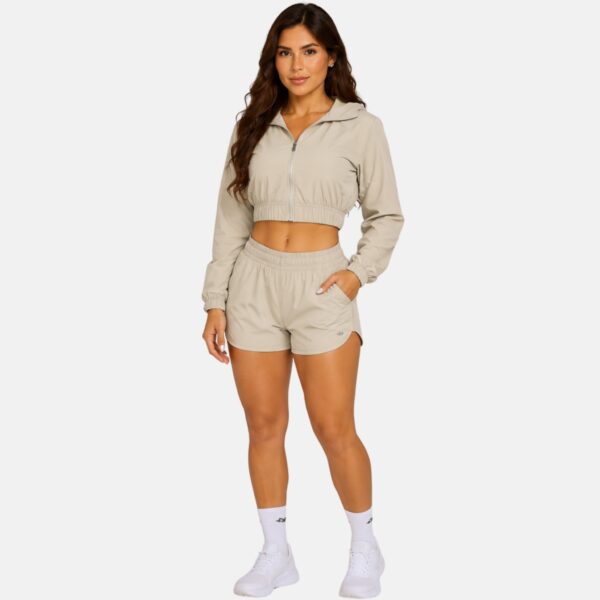 Conjunto Short Bomber Areia