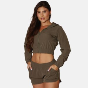 Conjunto Short Bomber Colmeia