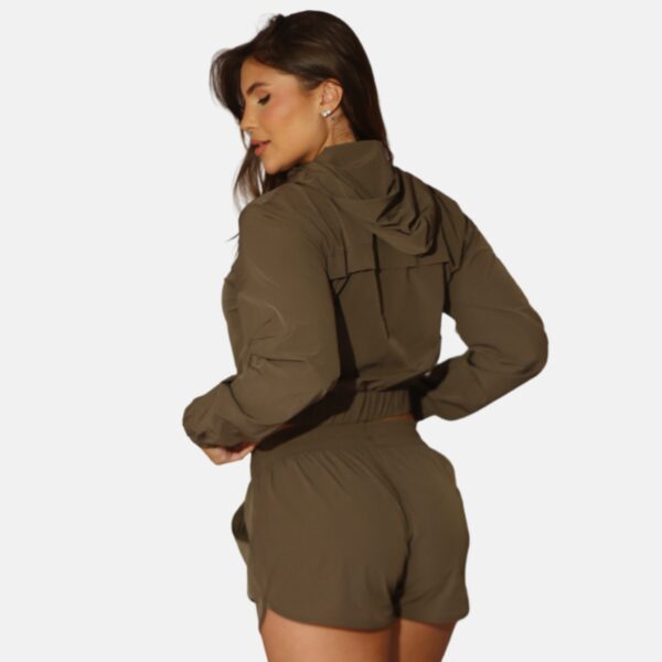 Conjunto Short Bomber Colmeia costas