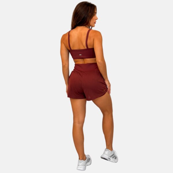 Conjunto Short Sophia Rafa Brown Sugar costas