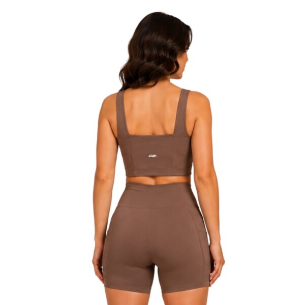 Conjunto Short Alice Bruna Chocolate costas