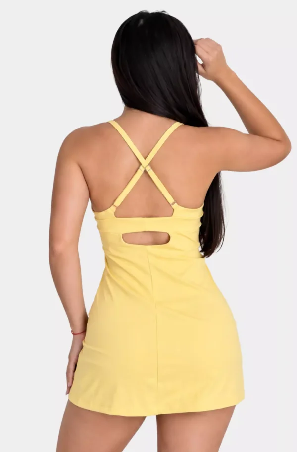 Vestido Belle Soft Yellow costas