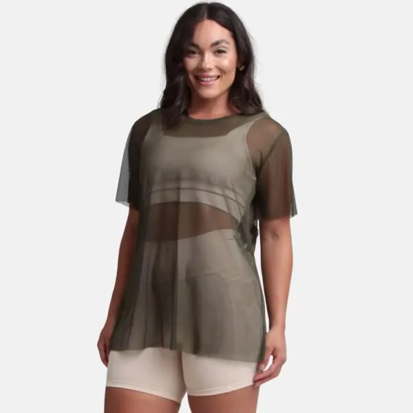 Blusa Tule Verde Militar