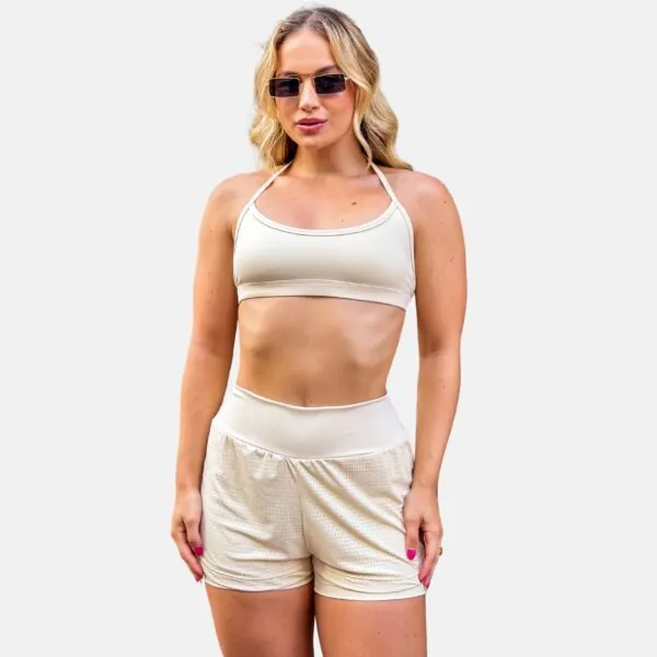Conjunto Short Nathalia Rafa Champagne