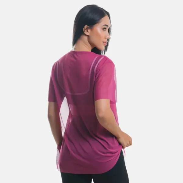 Blusa Tule Magenta costas