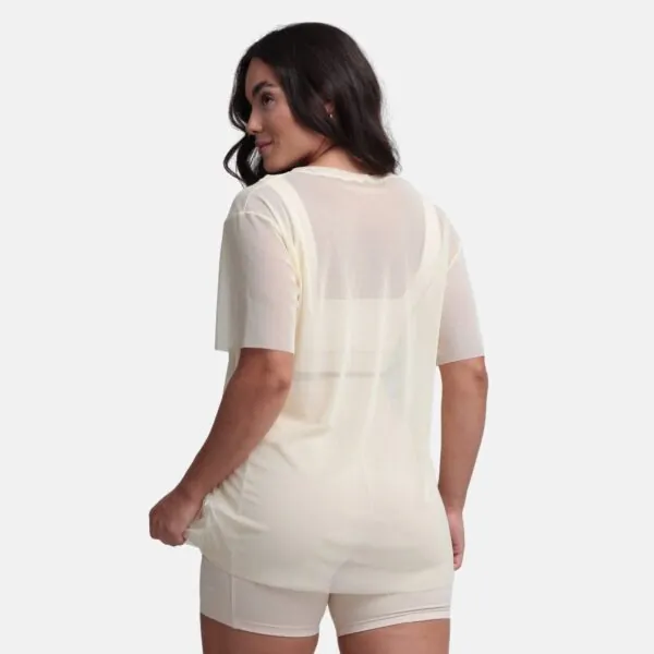 Blusa Tule Off-White costas