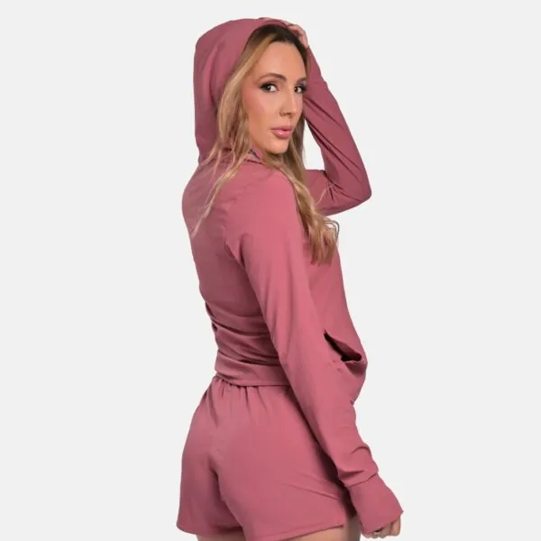 Conjunto Short Casaco Trekk Passion costas